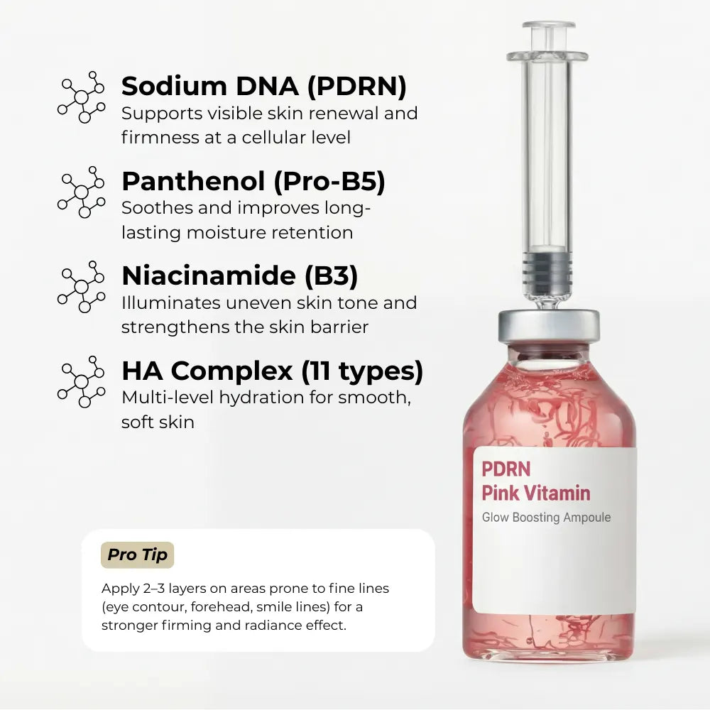Lumea PDRN Pink Vitamin glow boosting ampoule with niacinamide, panthenol and hyaluronic acid