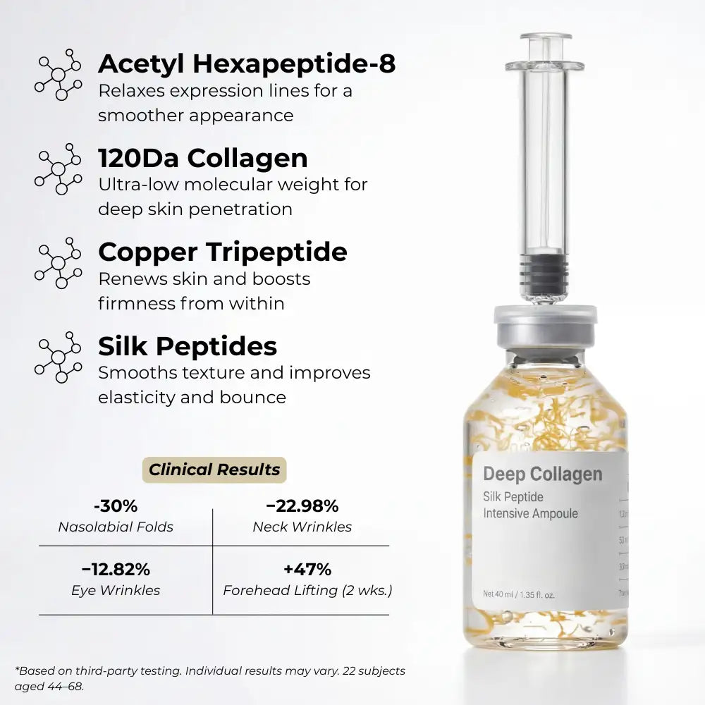 Lumea Deep Collagen silk peptide ampoule for firmer-looking skin, smoother texture and elasticity