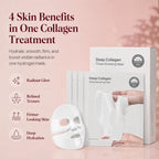 Collagen hydrogel mask pack for radiant glow, refined texture, firmer-looking skin and deep hydration